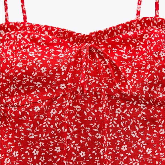 ZARA Floral Print Corset Top - Picture 3 of 5